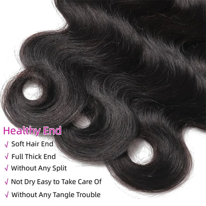 Human Hair Bundles Weave Brazilian Hair Bundles Loose Body Wave 3/4 Bundles Weft Virgin Raw Remy Hair Extensions For Women 28"