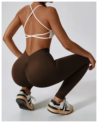 Yoga Pants Rear Rolled buttocks Peach Buttocks Women For Fitness High Waist Long Pants Women Hip Push UP Gym Women's Leggings