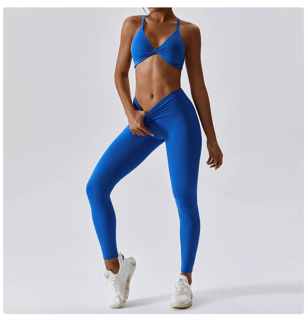 Women's Yoga Pants Nude Feeling Running Speed Dry Buttock Lifting Fitness Pants High Waist Tight Gym Push-Up Sweat Pants