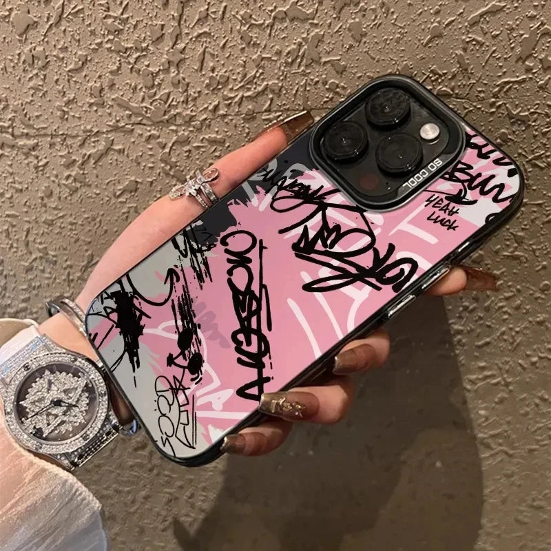 Personalized English Writing Lip Phone Case For IPhone 16 Cases For IPhone 15 14 13 12 11 Pro Max Cover Case Funda Bumber Coque