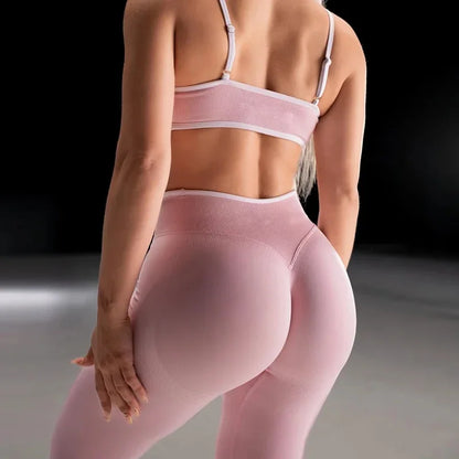 New Seamless Yoga Legging for Women Scrunch Butt Lifting Gym Legging Workout Yoga Pants Low Ribbed Waistband Sports Tights