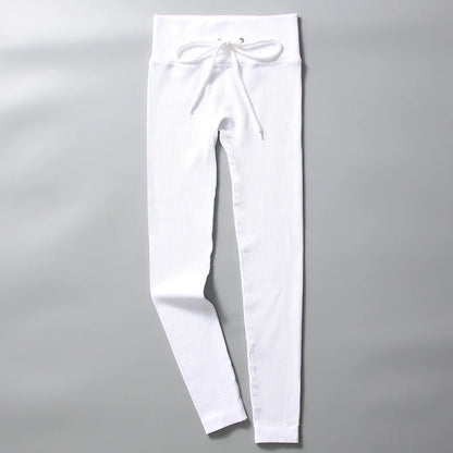 Ribbed Yoga Leggings Women Sports Pants Tights Seamless Sport Femme Gym Leggins Workout Fitness Pants Athletic Wear