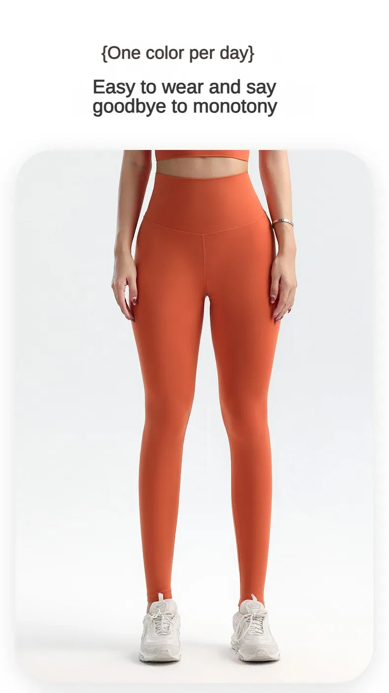 Solid Color Yoga Pants Pants Women's Gym Pants Quick Dry Breathable Leggings Outdoor Cycling Pants