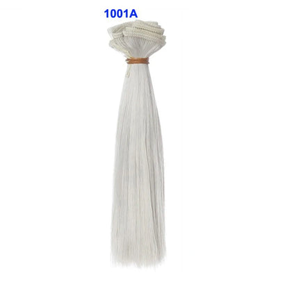 1pcs  Wig Refires Bjd Hair 15cm*100CM Black Gold Brown Green Pink Color Straight Wig Hair for 1/3 1/4 BJD Diy