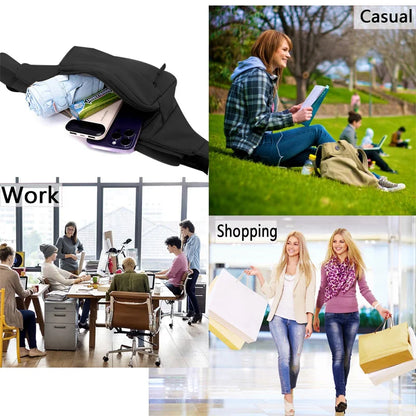 Men's and Women's Universal Models Waist Bag Fashion Crossbody Bags Sports Cell Phone Bags Solid Color Large Capacity Chest Bag