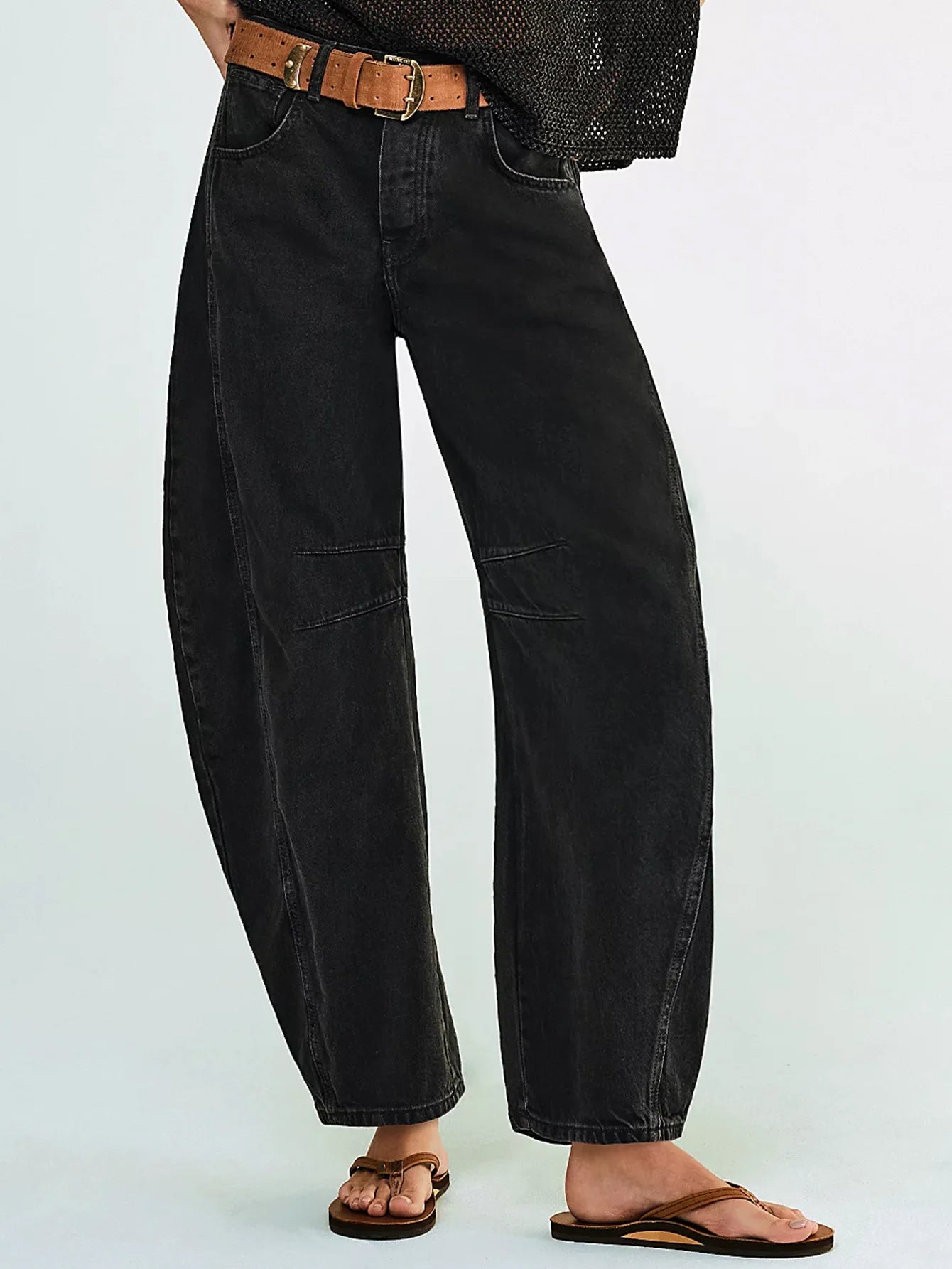 Women's Four Seasons New Fashion Low-rise Jeans Casual Loose Wash Wide-leg Pants Women's Simple Comfortable Straight Leg Jeans