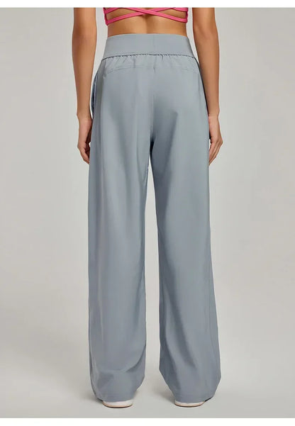 New Yoga Pants Women Loose Wide Leg High Waist Fitness Quick Dry Running Sweatpants