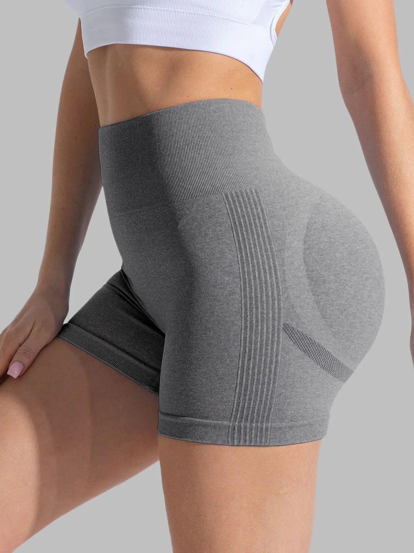 High-Waisted Hip-Lifting Yoga Pants for Women, Running Bare Sensation Breathable Fitness Pants Outer Wear Leggings, Tight Shorts