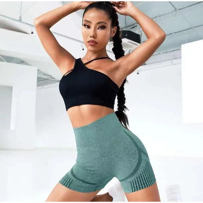 Women Yoga Shorts High Waisted and Hip Lifting Yoga Pants Outdoor Running Fitness Shorts Breathable Quick-dry Sportswear Pants