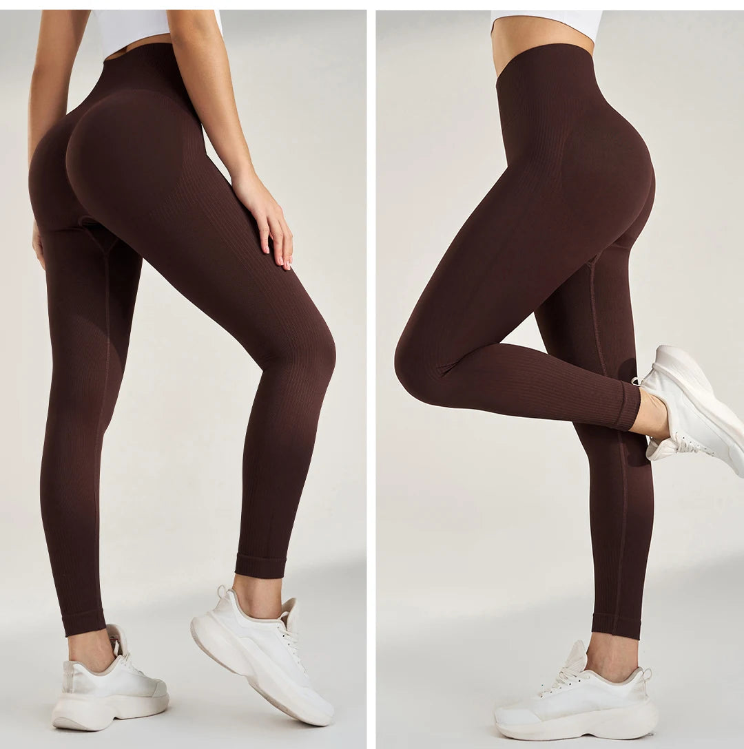 Women's yoga pants no embarrassing line sports fitness leggings tight peach hips high waist naked feeling yoga pants woman