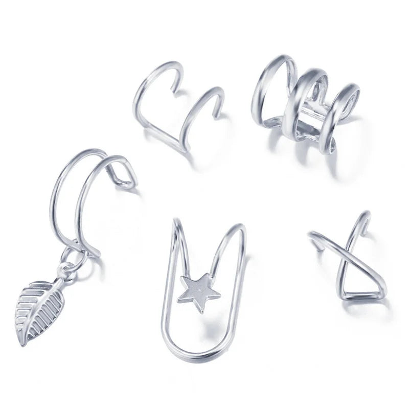 Fashion Exquisite Rhinestone Decor Ear Cuff earring for Woman Ear 2022 Summer New Arrival Christmas Jewelry Gift