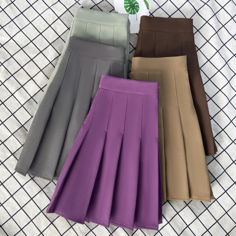 Women's Skirt Fashion Summer  High Waist Black a Line Mini Pleated Short  Skirts for School Girls Korean Style Ladies  Clothing