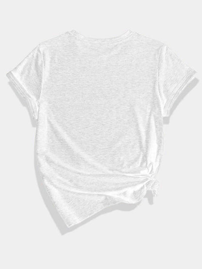 Plus Size Tops Women Clothes Inspirational - style Black T - shirt with Flower Motif Print ，Soft And Comfortable，Summer Outfits