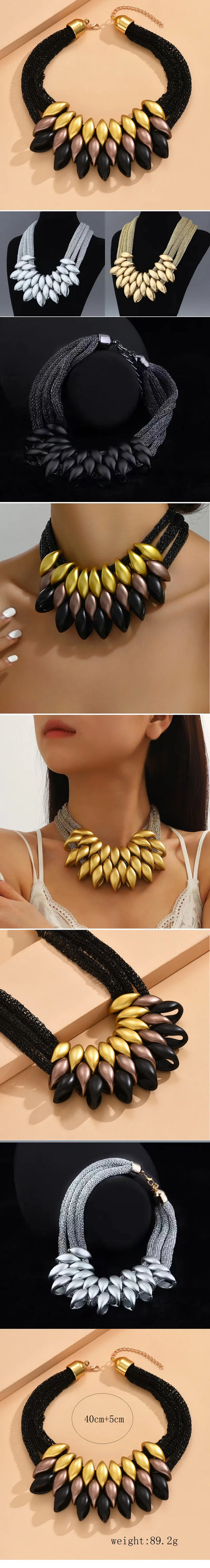 Choker Necklace Jewellery for Women Multilayer Short Necklace Collar Women's Clothes Accessories