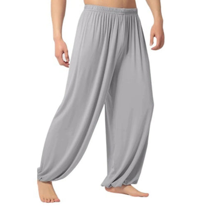 Yoga Pants Men\'s Casual Solid Color Baggy Trousers Belly Dance  Harem  Slacks sweatpants Trendy Loose  Clothing