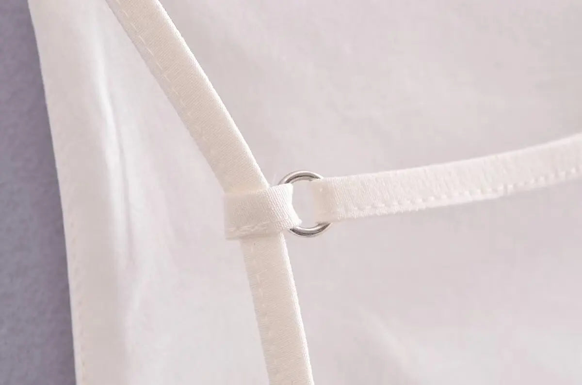 TRAF Women Top 2024 Lace Up Backless Camisole Top Women Cheap clothes Sexy Fashion Tanks & Camis Crop top Women White Black top