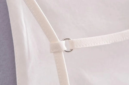 TRAF Women Top 2024 Lace Up Backless Camisole Top Women Cheap clothes Sexy Fashion Tanks & Camis Crop top Women White Black top