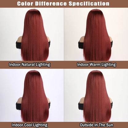26Inch Colour Wig Long Straight Synthetic Wig for Women Fashion Wig for for Daily Halloween   Costume Party Cosplay ﻿