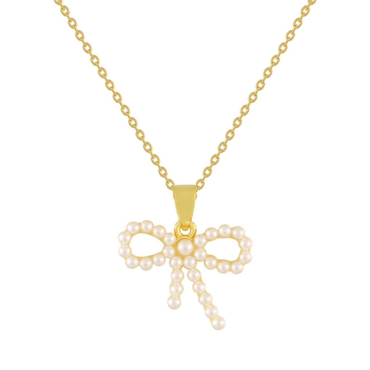 New Bow Necklace for Women's Light Luxury Instagram, Small and Versatile Best Friend Collar Chain with Color Protection