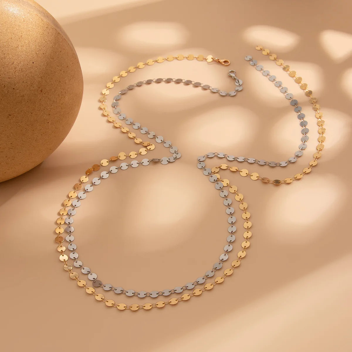 New Chic Long Round Necklaces for Women Teens Girls Sexy Y Necklace Collar Layered Metal Chain Personaliz Simply Jewelry