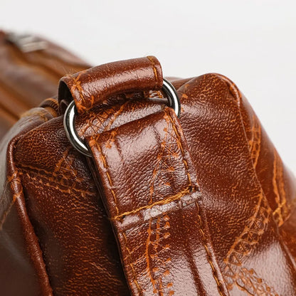 Light Women's Bags for Mom Multi-pocket Design Ladies Crossbody Shoulder Bags Vintage Pu Leather Purses and Handbags Sac A Main