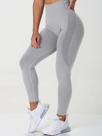 Women's Solid High Waisted Yoga Pants Butt Lifting Tummy Control Stretchy 4-Way Stretch Workout Leggings Comfortable Gym Fitness