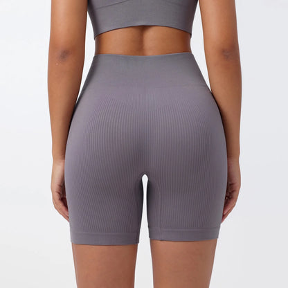 Women's Summer Loose Solid Color Yoga Pants Comfy Workout Pants Slim Female High Elastic Waist Skinny Yoga Running Sporty Shorts