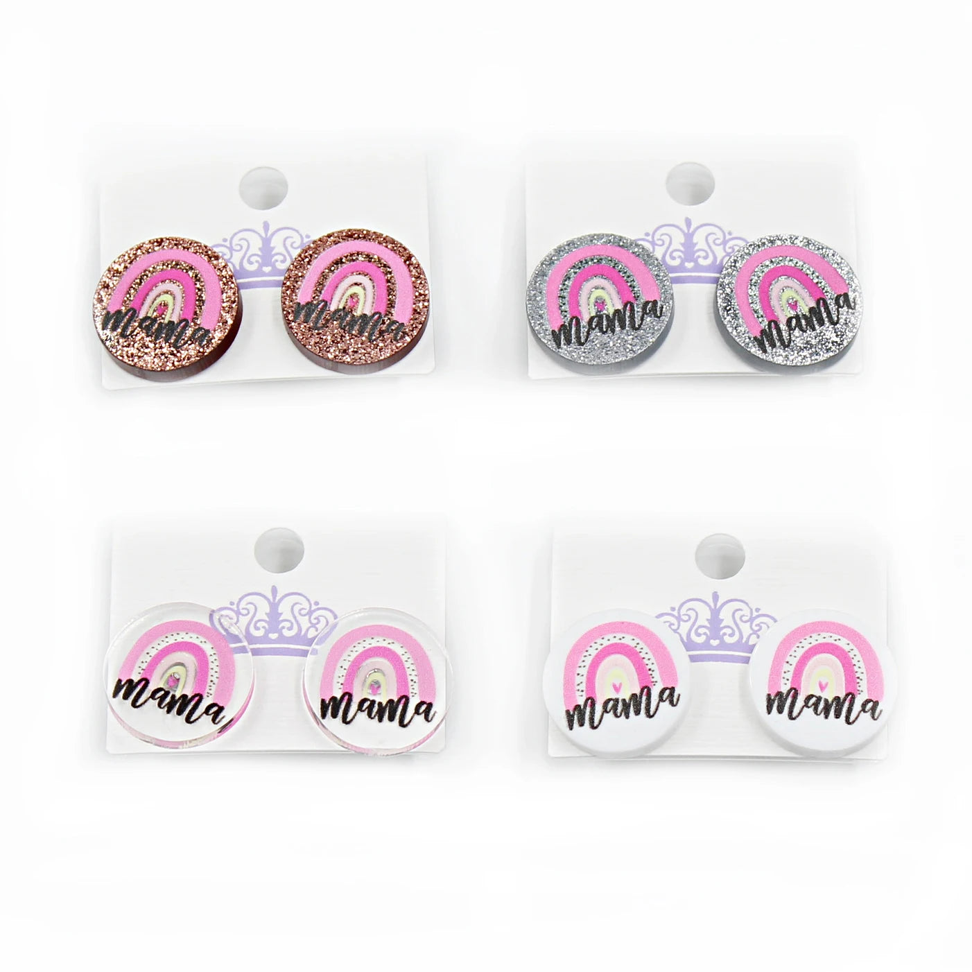 ST065 Acrylic Caterpillar Dangle Earrings Summer Earrings Glitter Acrylic Earrings