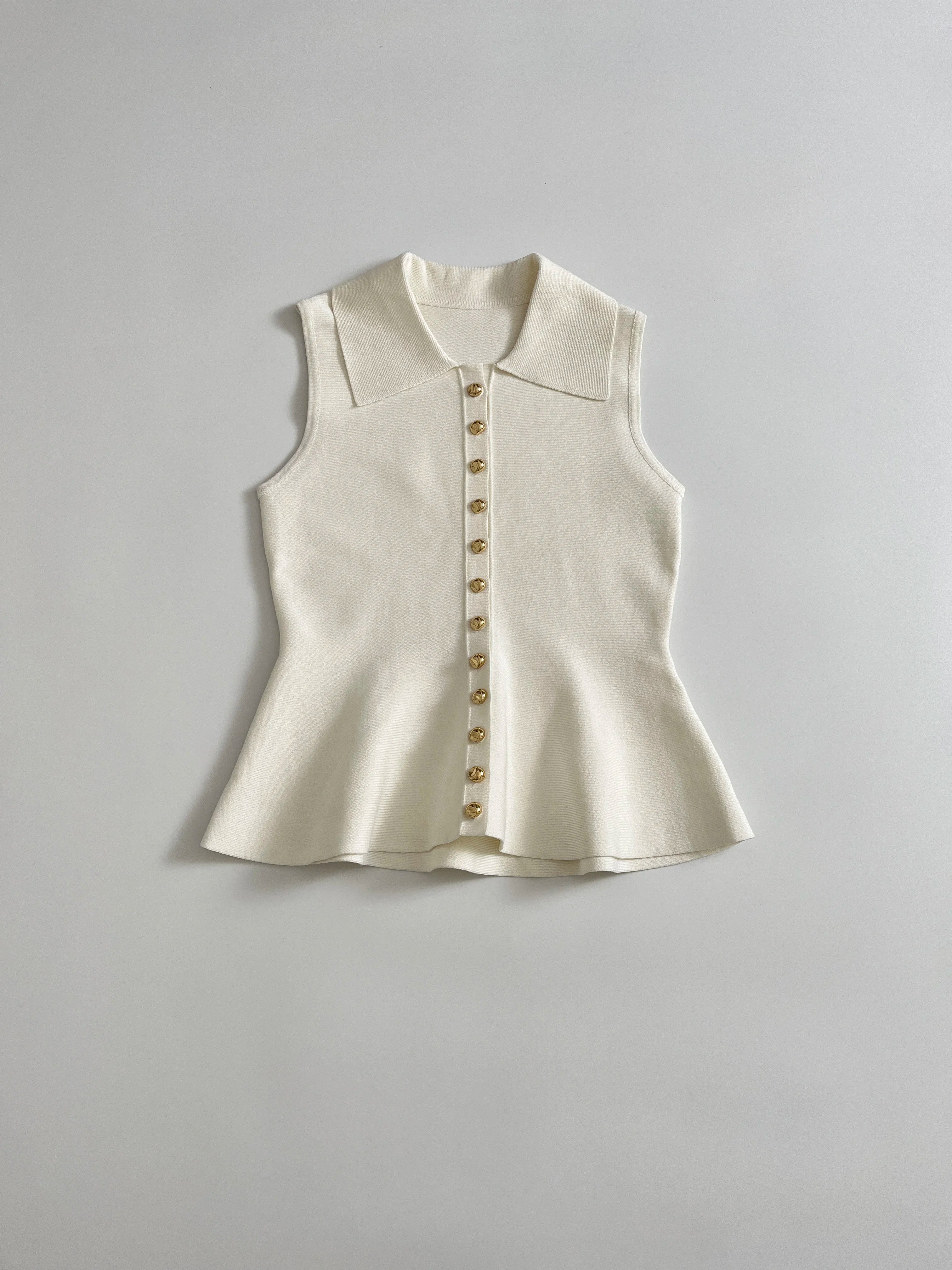Women's clothing 2025 summer new product fashion European and American style short skirt style knitted vest top