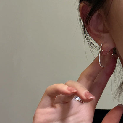 925 Sterling Silver Earrings For Women Trendy Simple Shinning Earring Jewelry Prevent Allergy Party Christmas Accessories