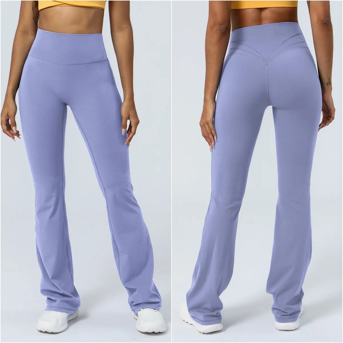Women Yoga Pants 4 Way Stretch Tummy Control Workout Running Bell Bottom Leggings Long Bootleg Gym Flare Pants Women Sportswear