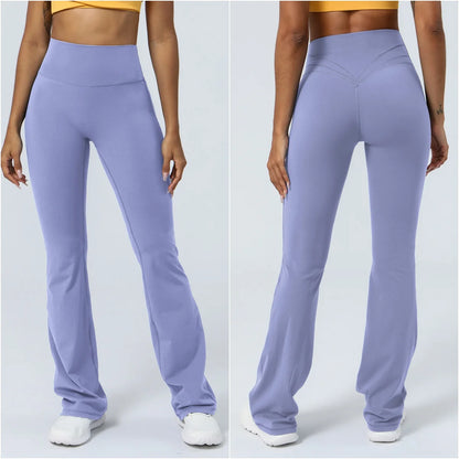 Women Yoga Pants 4 Way Stretch Tummy Control Workout Running Bell Bottom Leggings Long Bootleg Gym Flare Pants Women Sportswear