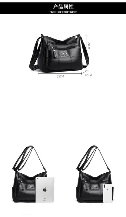 Handbag for Ladies 2025 Women's Crossbody Bag New Multi-layer Mother's Bag Large Capacity Shoulder Messenger Purse Foreign Trade