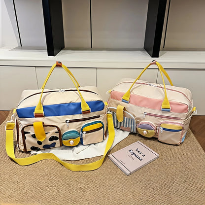 Women's Gym Tote Bags - Gym bags, large capacity sports bags for yoga, travel and fitness essentials - stylish design-tan