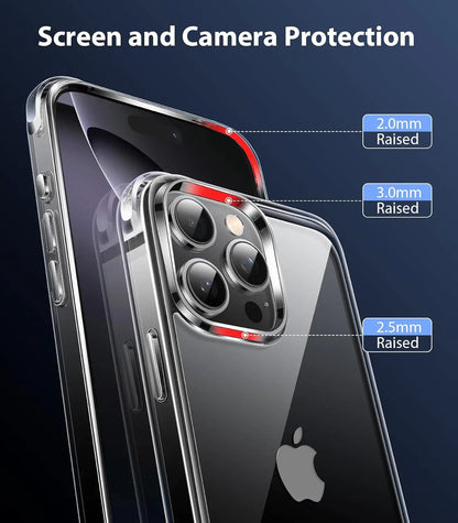 2pcs Ultra-thin Clear shockproof Phone Case for iPhone 16 15 14 13 12 11 Pro Max 14 15 16 Plus iPhone protector Silicone Cover