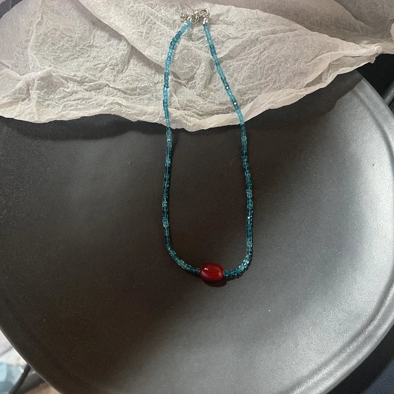 Flower Aesthetic Necklace For Women Adjustable Chain Girls Party Birthday Gift Amber Jewelry Gift Accessories Wholesale