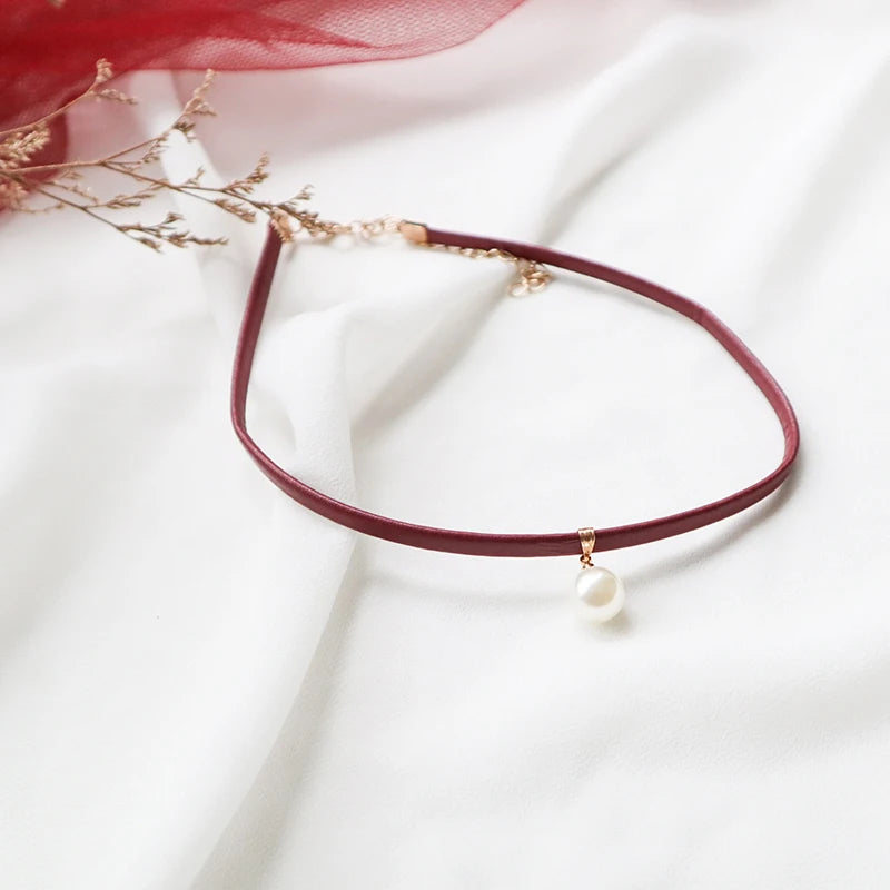 Fashion Lace Necklace For Women Adjustable Elegant Snowfake Strawberry Pendant Velvet Choker Necklace Collar Party Jewelry Gift