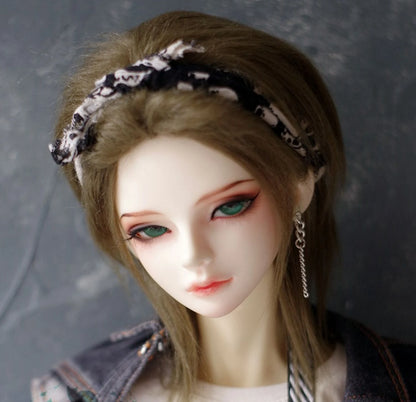 D09-P389 children handmade toy   1/12 1/8 1/6 1/4 1/3 MSD bjd doll wig red blue pink black DIY long straight hair 1pcs