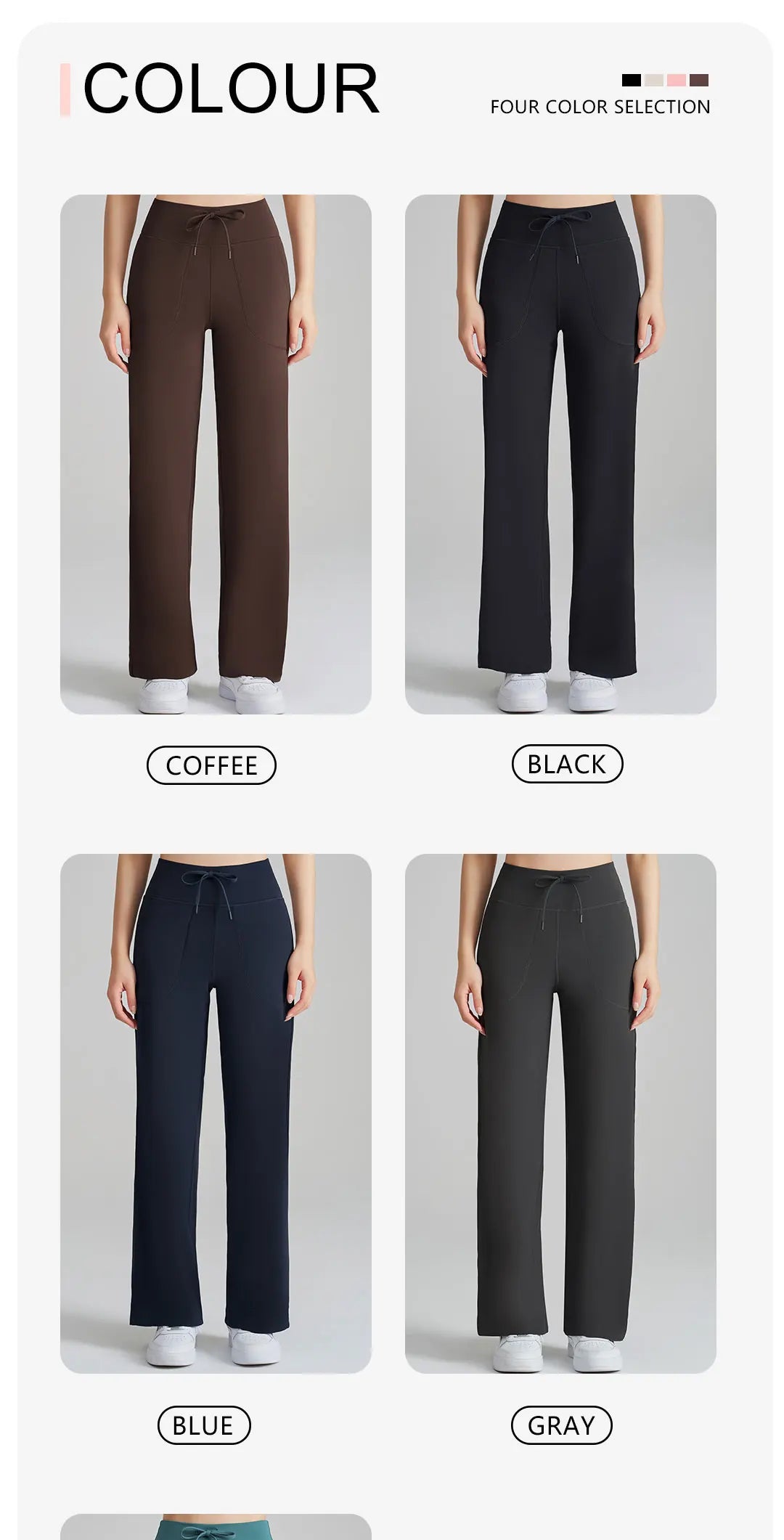 Women's High Waist Stretch Yoga Pants Quick Dry Breathable Loose Running Pants Gym Outdoor Training Pants