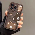 Cute Bear Phone Case For iPhone 13 Cases Iphone 11 15 Pro Max 16 14 12 XR XS X 7 8 Plus SE 15promax Soft Silicon Fundas Covers