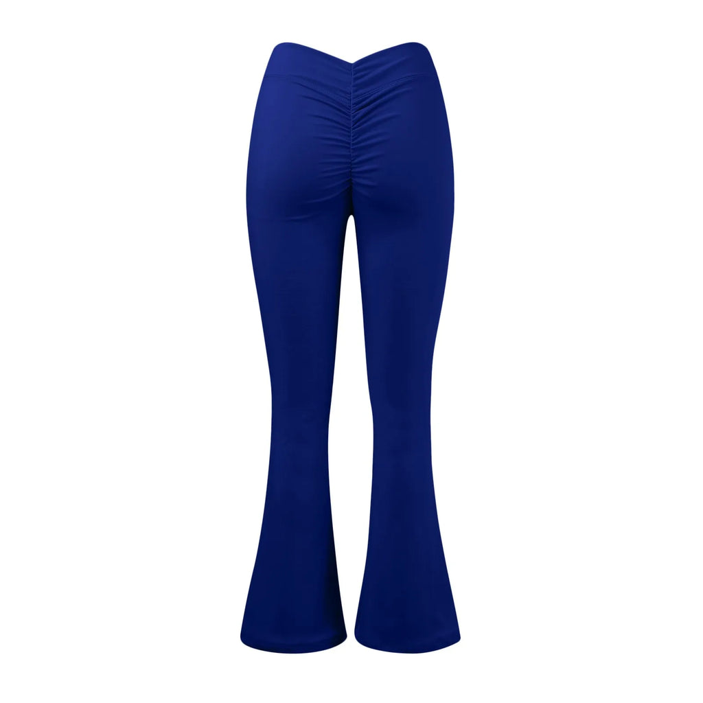 Women'S Slim Fit Yoga Pants Womens Stretch Yoga Leggings Fitness Running Gym Sports Full Length Active Pants Flared Trousers