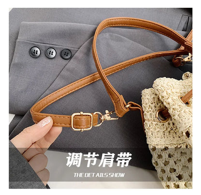 Weaving Bag Women 2024 New Fashion Bucket Bag Summer Niche Hundred Straw Beach Single Shoulder Crossbody Bag