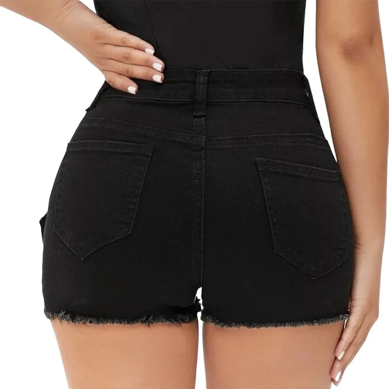 2025 New High Waist Sexy Ripped Stretch Denim Jeans Shorts Ripped Jeans for Women