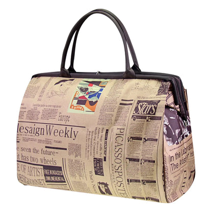 Women'S Waterproof Handbag Travel Bag Newspaper Printed Vintage Bag Fashion Women'S Handbag Bags For Women сумка женская Bolso