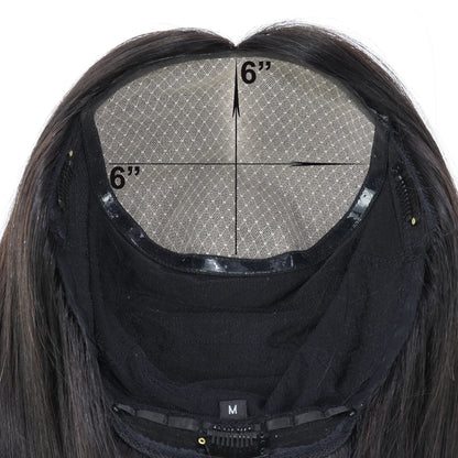 6x6“ Silk Top Full Lace Wig with PU front Real Virgin European Human Hair Wig for Women Silk Base with Elastic Net Wear to go