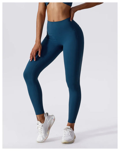 Women's Yoga Pants Nude Feeling Running Speed Dry Buttock Lifting Fitness Pants High Waist Tight Gym Push-Up Sweat Pants