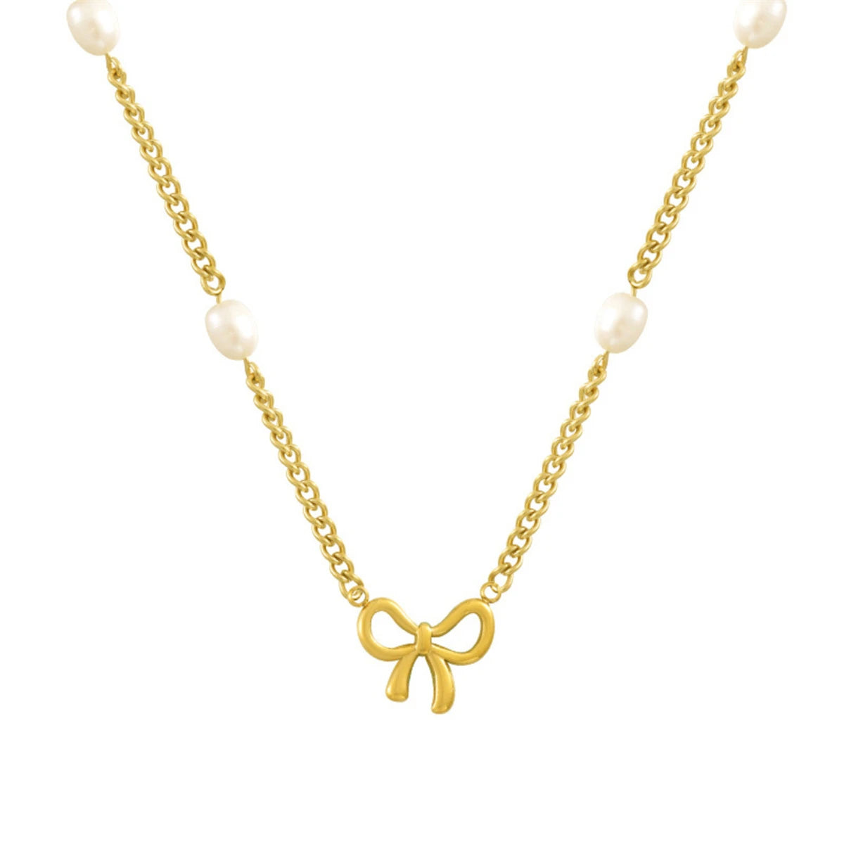 New Bow Necklace for Women's Light Luxury Instagram, Small and Versatile Best Friend Collar Chain with Color Protection