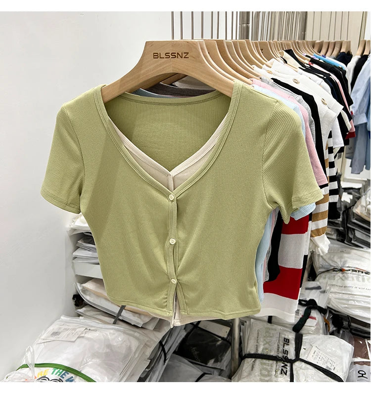Summer Women T Shirt T-Shirt Woman Clothes Tops Tshirt Female Crop Top Tees Y2k Para Mujer Ropa De Mujer Roupas Feminina Traf