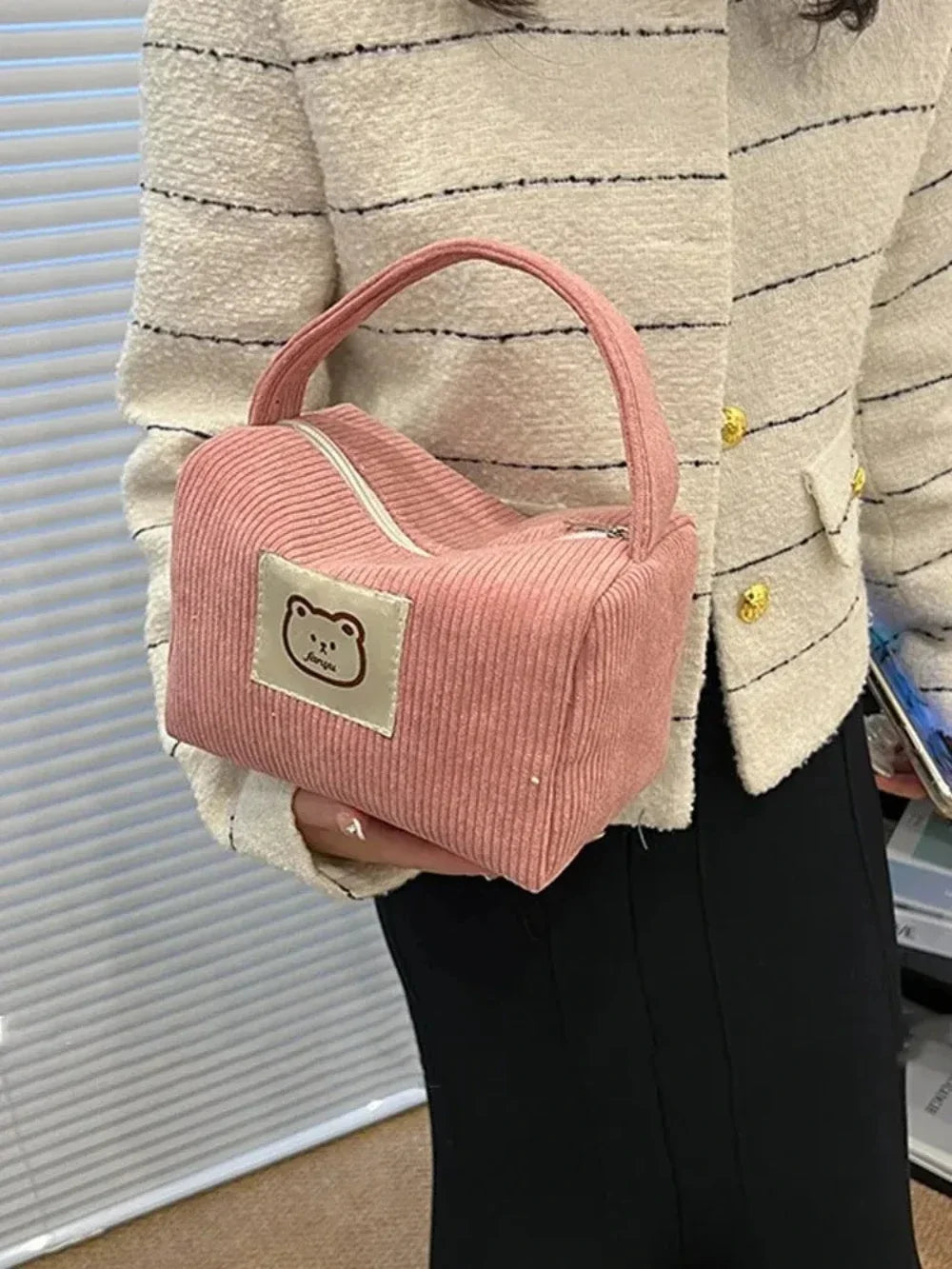 Cosmetic Bags for Women Plush Cute Handbag Summer Fashion Soft Comfortable Large Capacity Trendy Handbag for Women With Handle