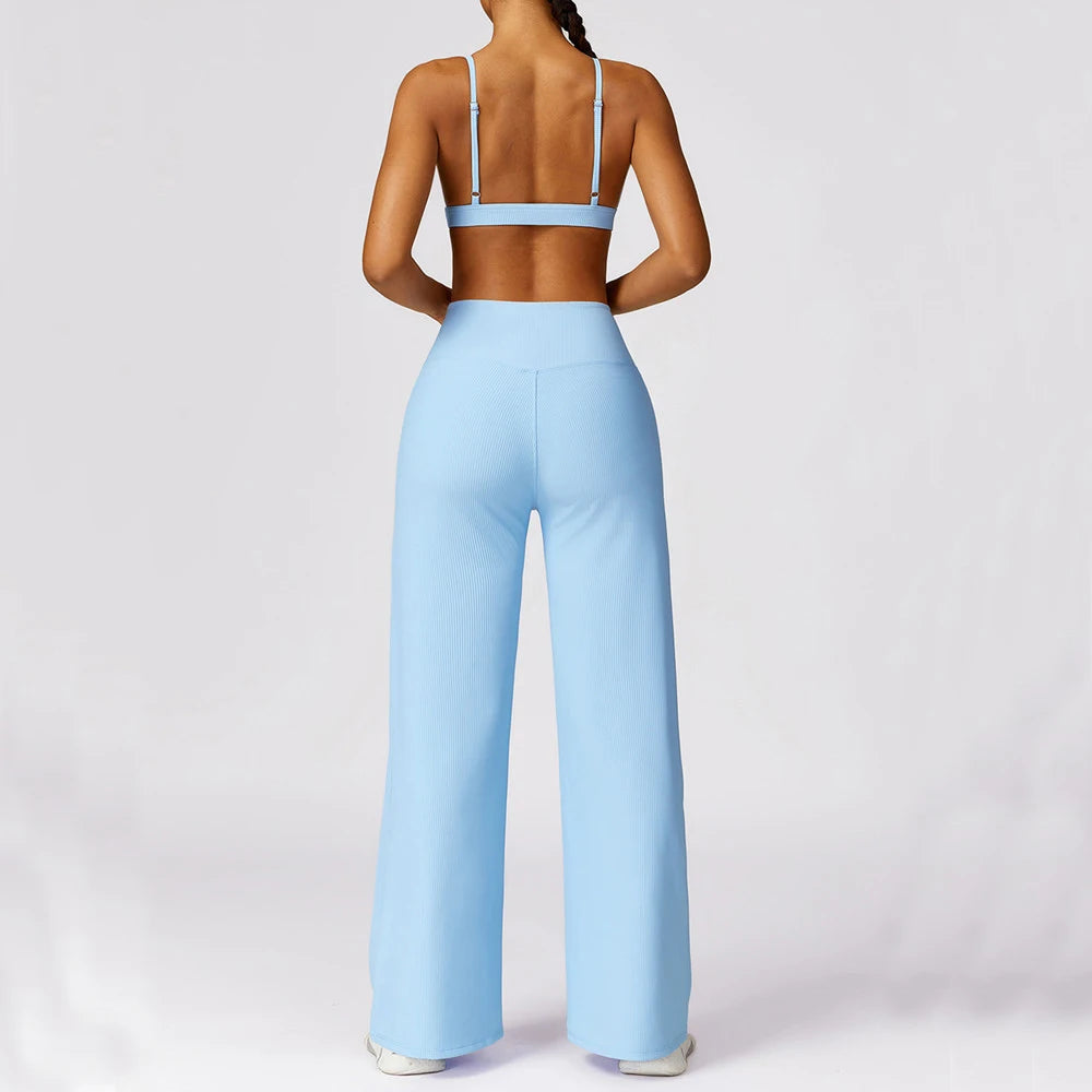 Long Yoga Pants Women Belly Sports Trousers High Waisted Fitness Straight Pants Workout Leggings Autumn Stretchy Trouser XP86